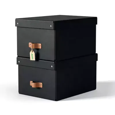 Leitz Puro Storage Box with lid. medium. 17L. 100% recycled card. pack - Thumbnail 2