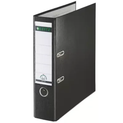 Leitz 180 Plastic Lever Arch File - Black ring binder A4
