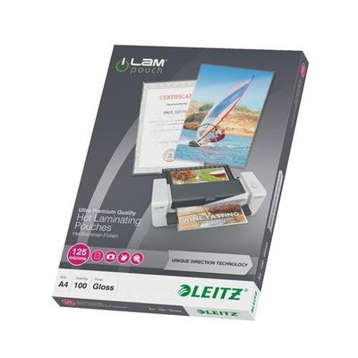 LEITZ iLAM 74810000 125 Micron A4 Laminating Pouches - Pack of 100