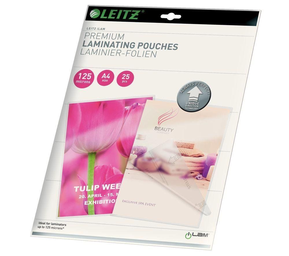 LEITZ iLAM 74820000 125 Micron A4 Laminating Pouches - Pack of 25 - Image 1