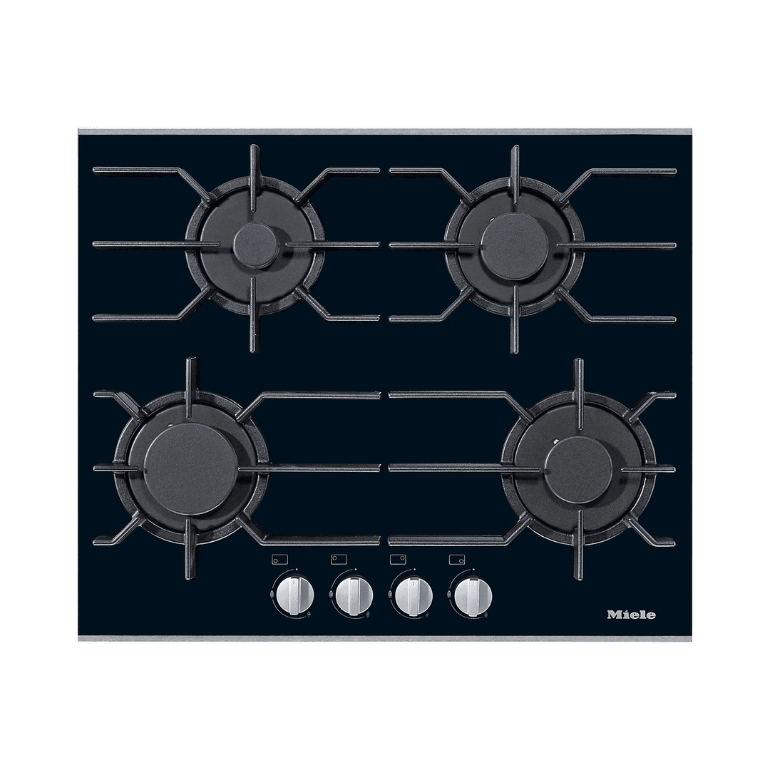 Miele KM3010 63cm Gas on Glass 4 Burner Gas Hob - Black - Image 1