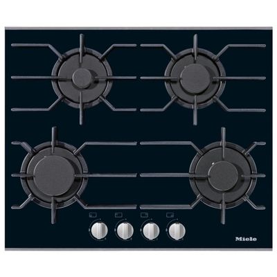 Miele KM3010 63cm Gas on Glass 4 Burner Gas Hob - Black - Thumbnail 2
