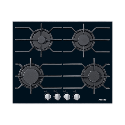 Miele KM3010 63cm Gas on Glass 4 Burner Gas Hob - Black