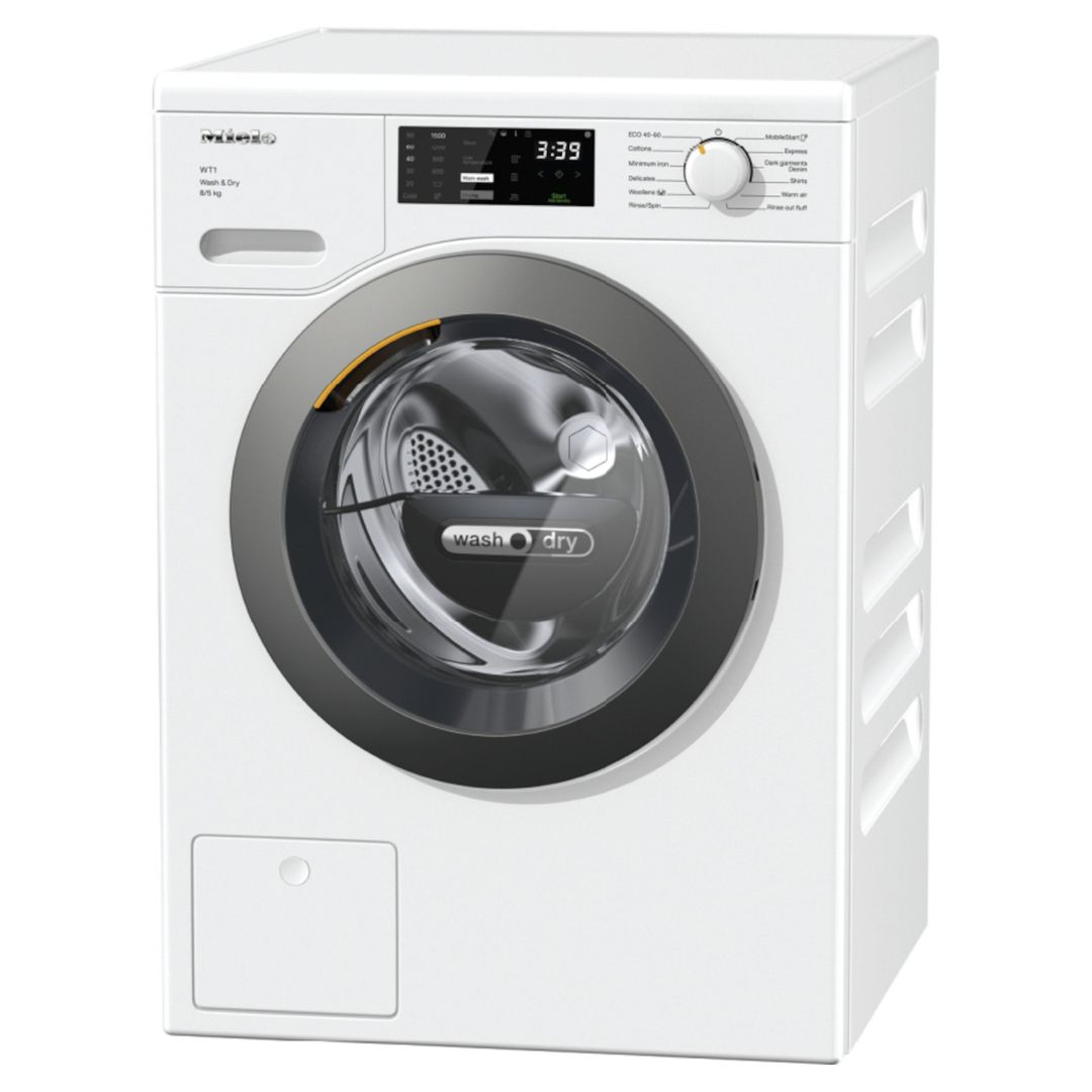 MIELE WT1F WTD160 WCS WiFi-enabled 8 kg Washer Dryer - White, White - Image 1