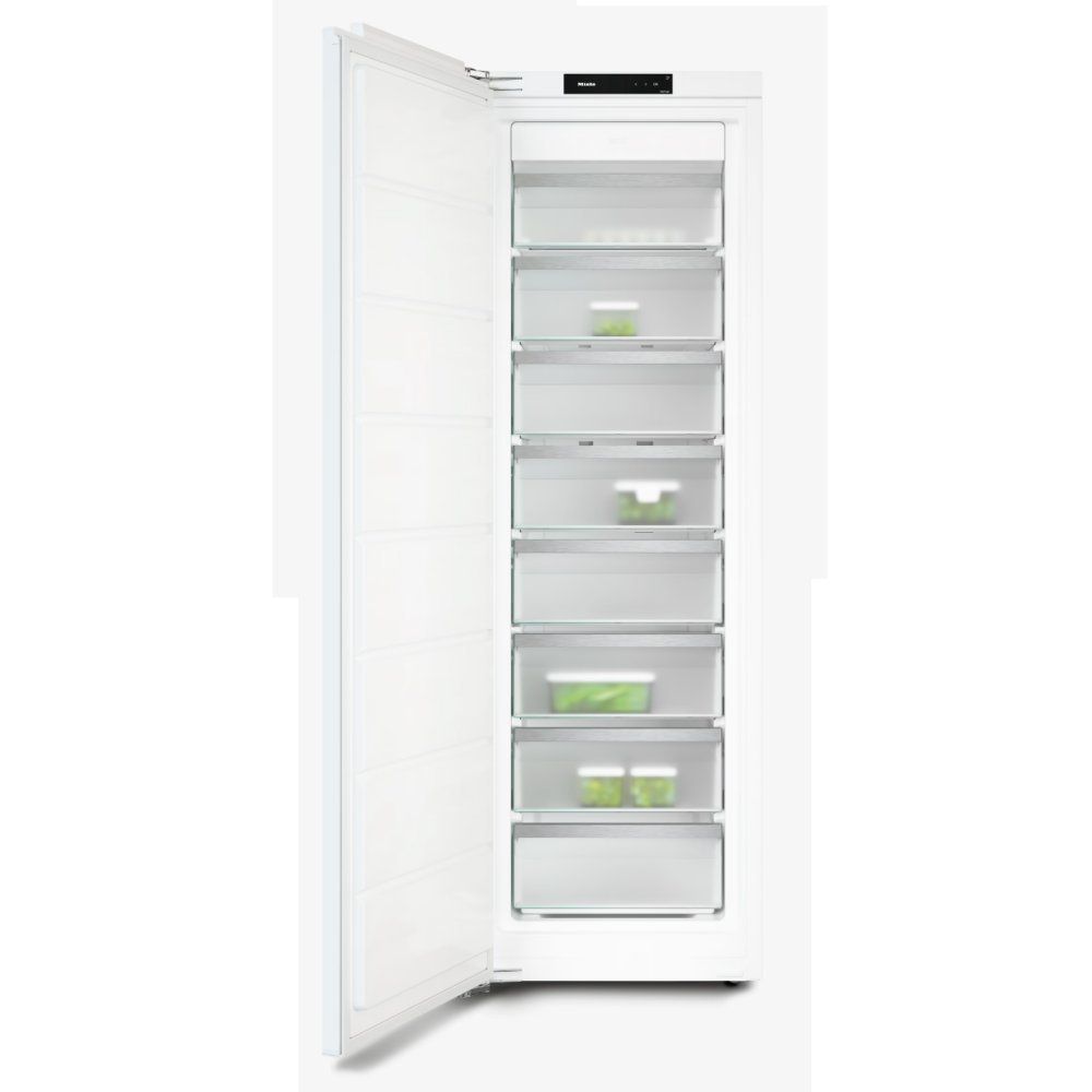 MIELE FNS 7710 E Integrated Tall Freezer - Fixed Hinge, White - Image 1