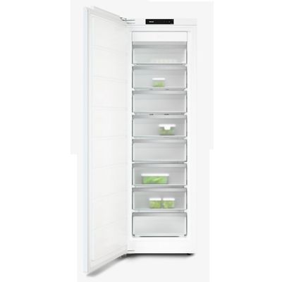 MIELE FNS 7710 E Integrated Tall Freezer - Fixed Hinge, White