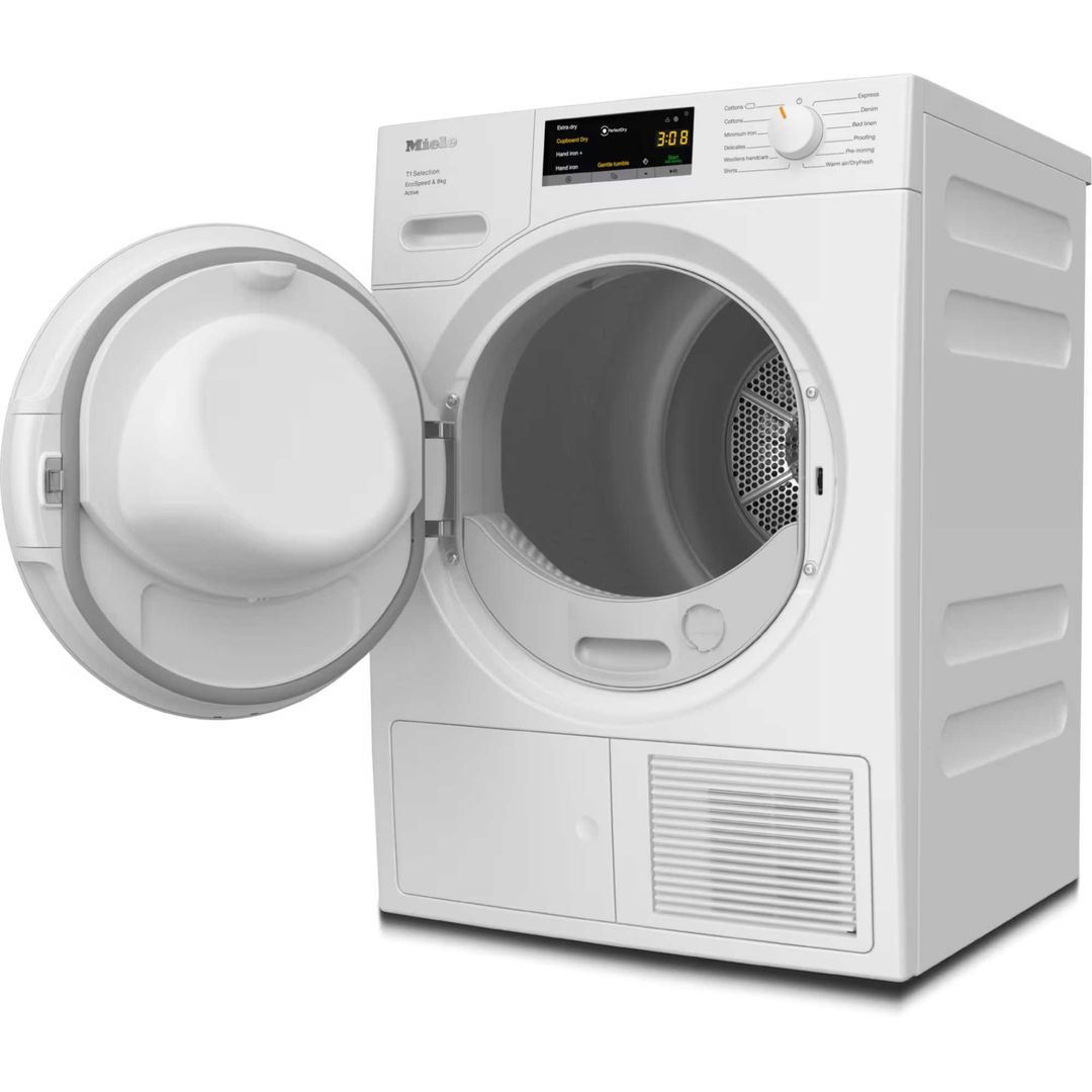 MIELE Active T1 TWA520WP 8 kg Heat Pump Tumble Dryer - White, White - Image 1