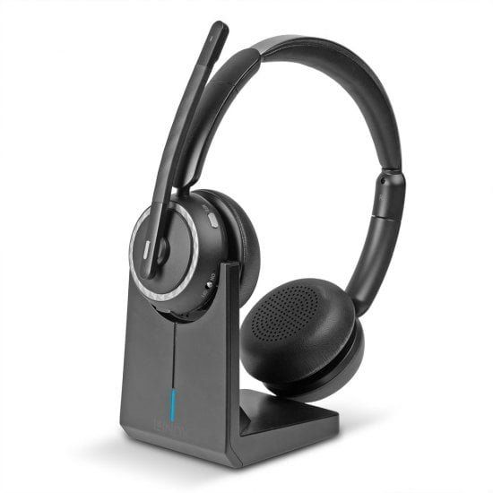 Lindy L118 Wireless Noise Cancelling Headset and Charging Base - Image 1