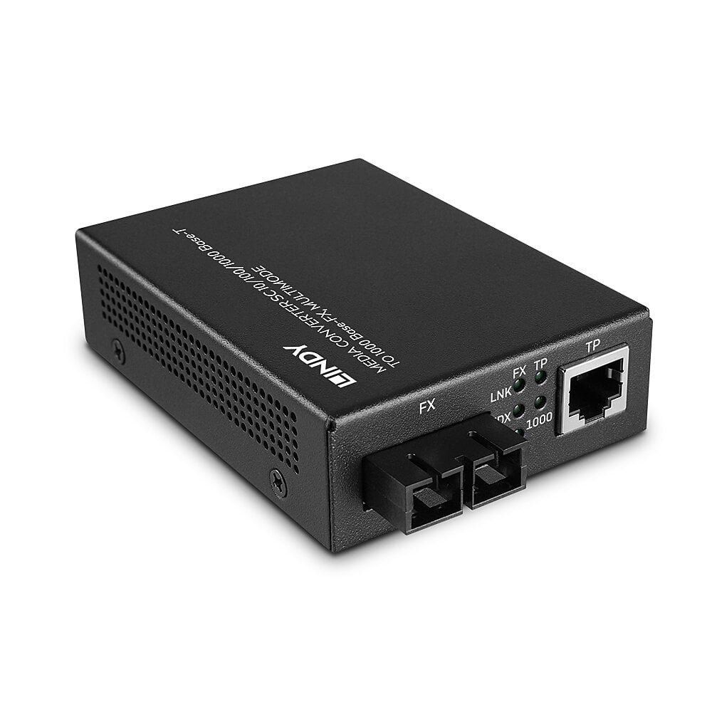Lindy 25119 network media converter 850 nm Multi-mode Black - Image 1