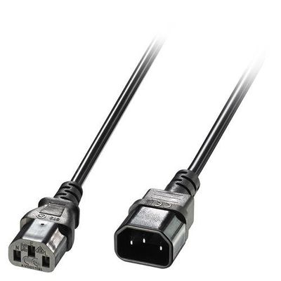 Lindy 1m IEC Extension Cable. Black