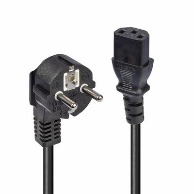 Lindy 3m Schuko 2 Pin Plug to IEC C13 Power Cable. Black