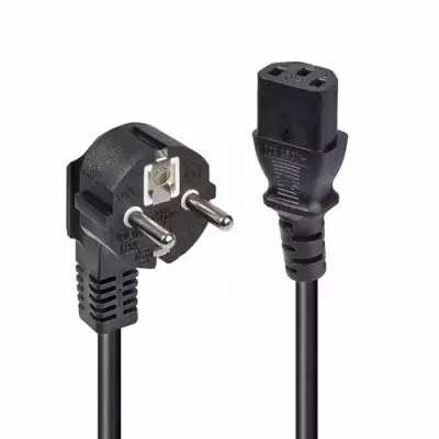 Lindy 3m Schuko 2 Pin Plug to IEC C13 Power Cable. Black - Thumbnail 2