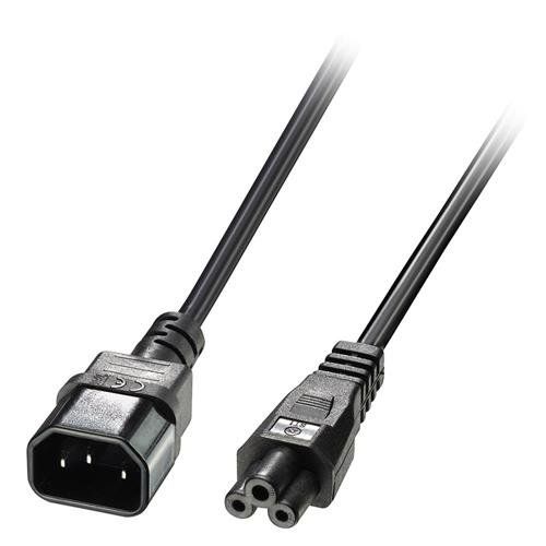 Lindy 3m C5 to C14 Mains Cable. lead free - Image 1