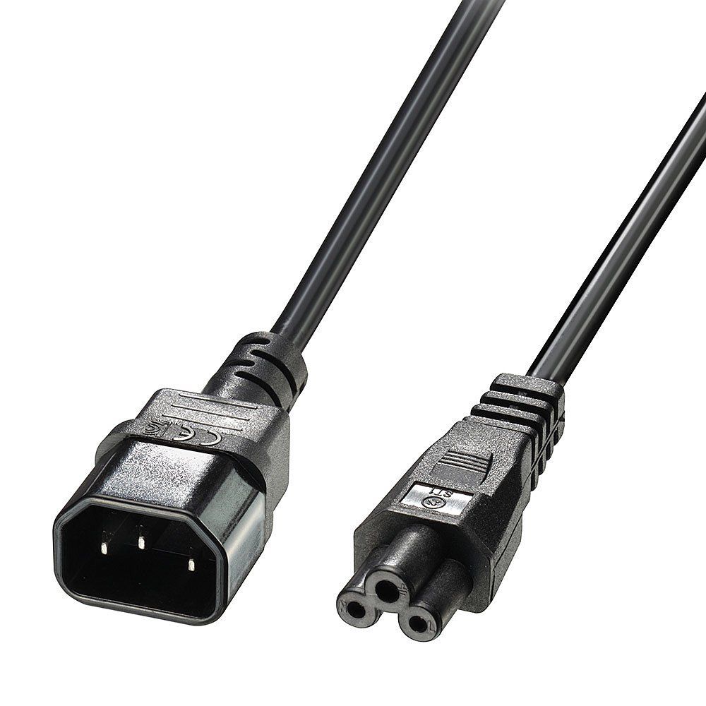 Lindy 5m C5 to C14 Mains Cable. lead free - Image 1