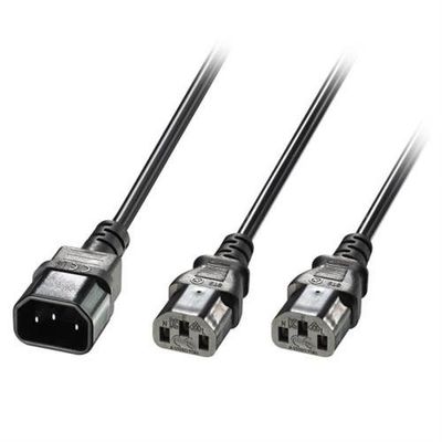Lindy 1m IEC Splitter Cable IEC C14 to 2 x IEC C13