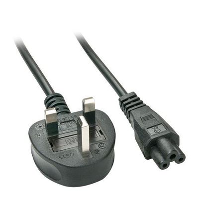 Lindy 2m UK 3 Pin to C5 Mains Cable. lead free