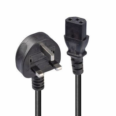 Lindy 7.5m UK 3 Pin Plug to IEC C13 mains power Cable. Black
