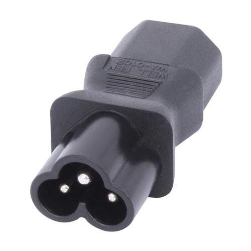 Lindy IEC C6 Cloverleaf Socket To IEC C13 3 Pin Plug Adapter - Image 1