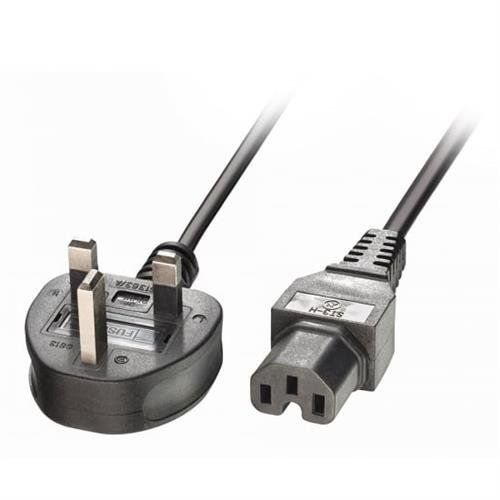 Lindy 2m Mains UK 3 Pin Plug to Hot Conditioned IEC C15 Power Cable - Image 1
