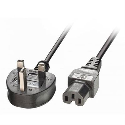 Lindy 2m Mains UK 3 Pin Plug to Hot Conditioned IEC C15 Power Cable