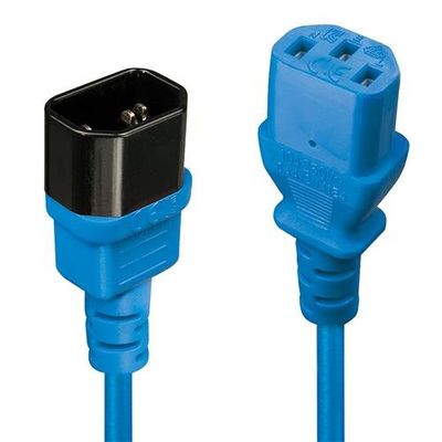 Lindy 1m IEC C13 Extension Cable. Blue