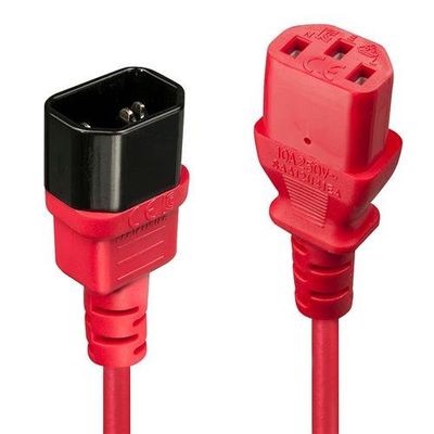 Lindy 2m IEC Extension Cable. Red