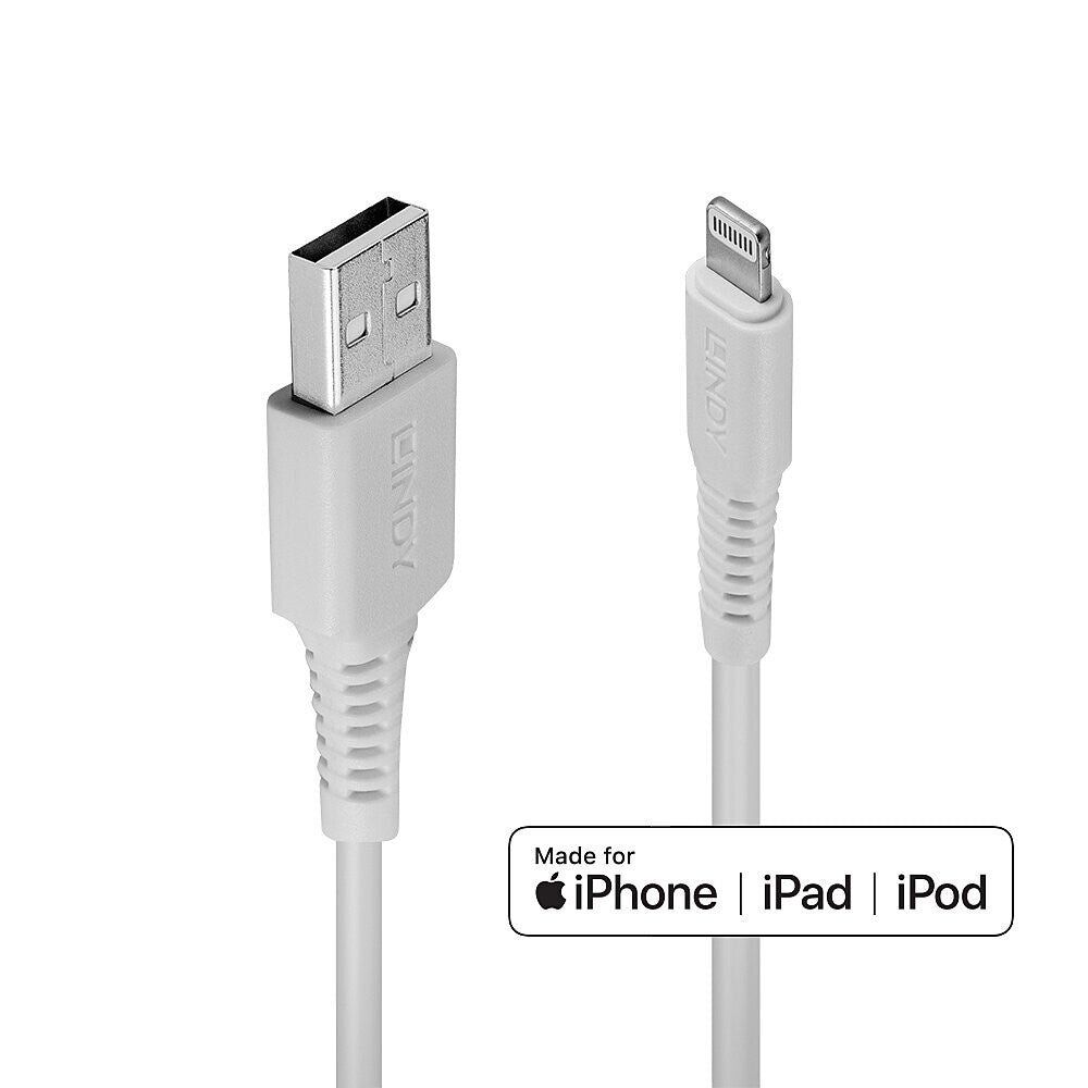 Lindy 0.5m USB to Lightning Cable white - Image 1