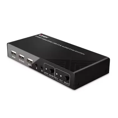 Lindy 2 Port HDMI 4K60, USB 2.0 and Audio KVM Switch - Thumbnail 2