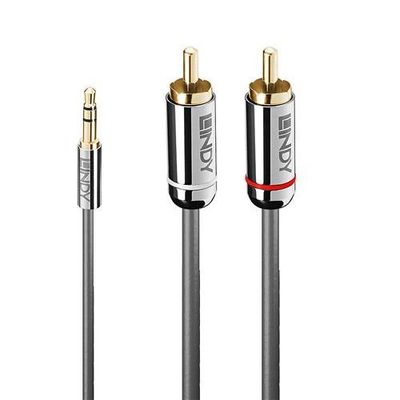 Lindy 1m 3.5mm to Phono Audio Cable. Cromo Line
