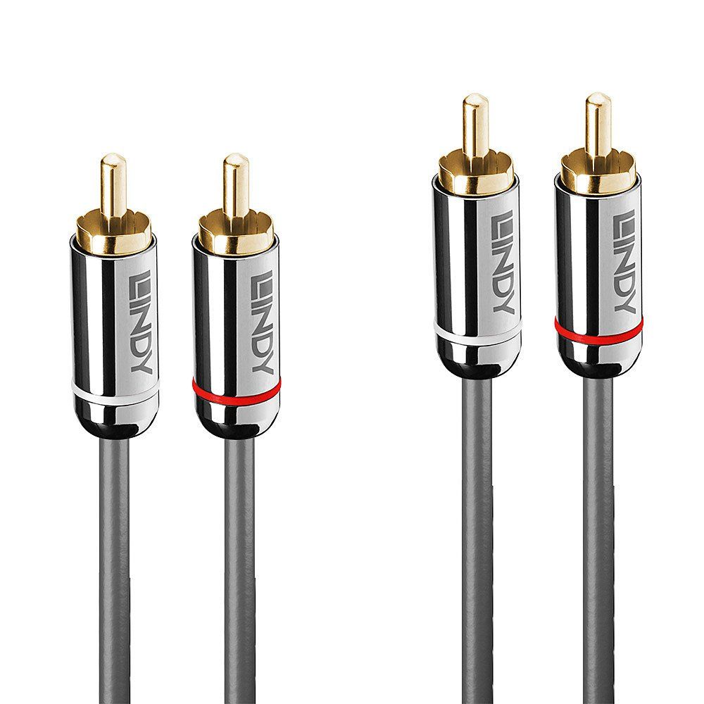Lindy 1m Dual Phono Audio Cable, Cromo Line - Image 1