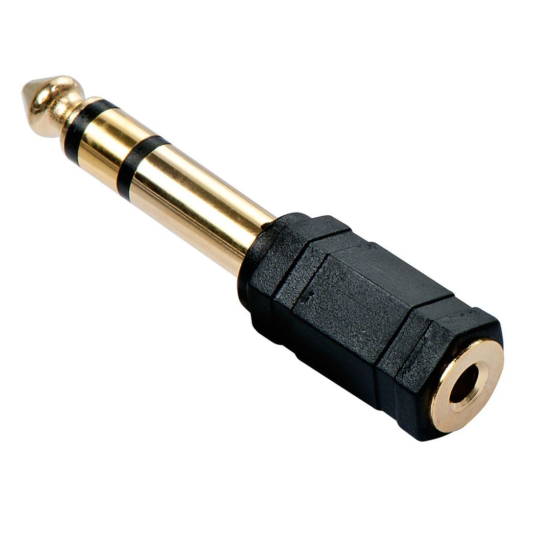 Lindy 3.5mm Stereo Jack Female to 6.3mm Stereo Jack Male Adapter - Image 1