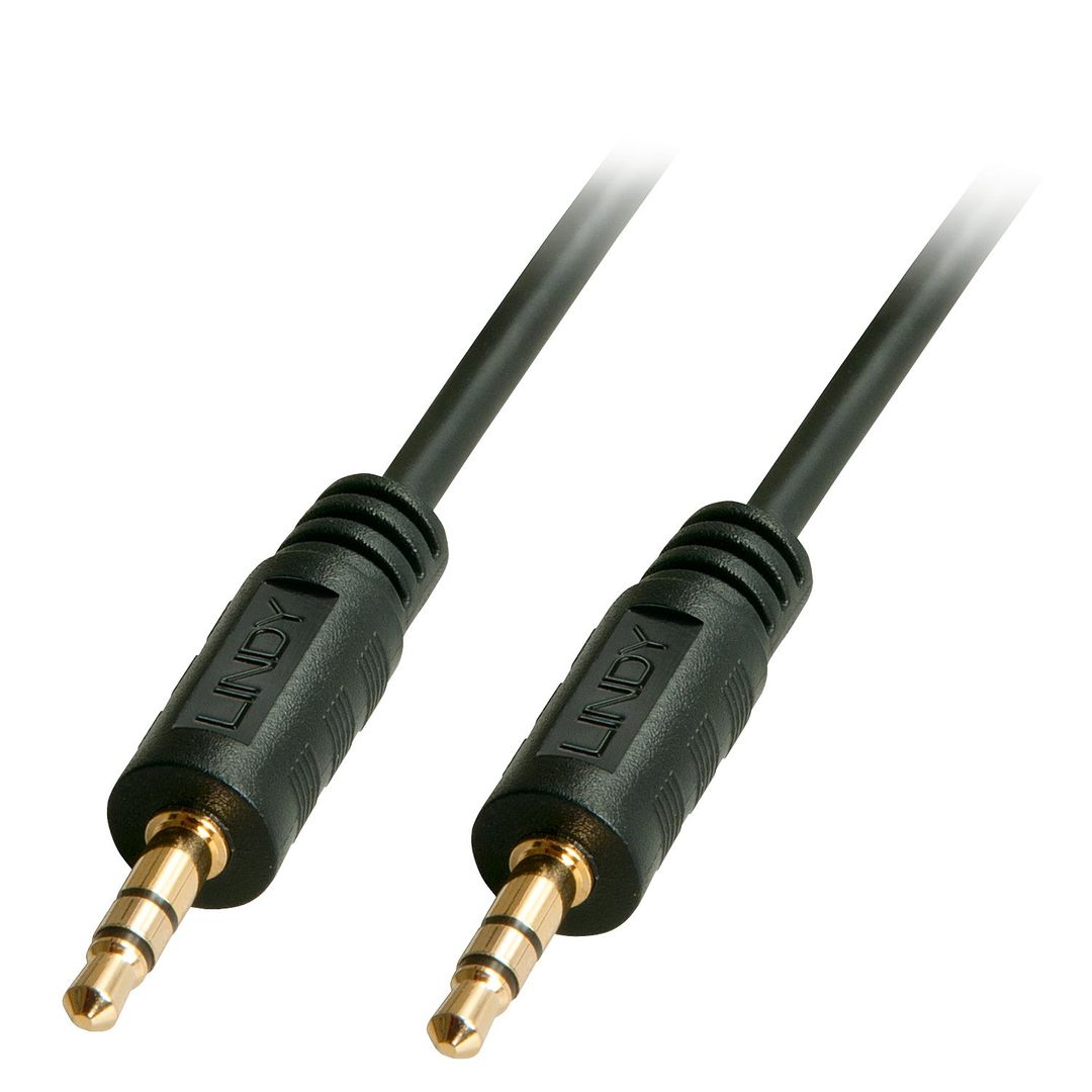 Lindy 0.25m Premium Audio 3.5mm Jack Cable - Image 1