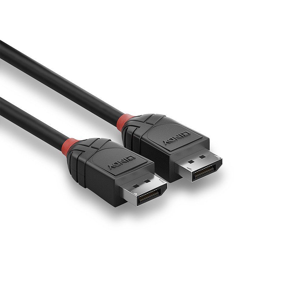 Lindy 2m DisplayPort 1.2 Cable, Black Line - Image 1