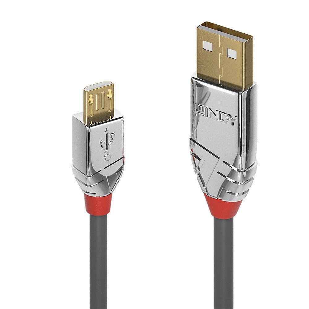 Lindy 5m USB 2.0 Type A to Micro-B Cable. Cromo Line - Image 1