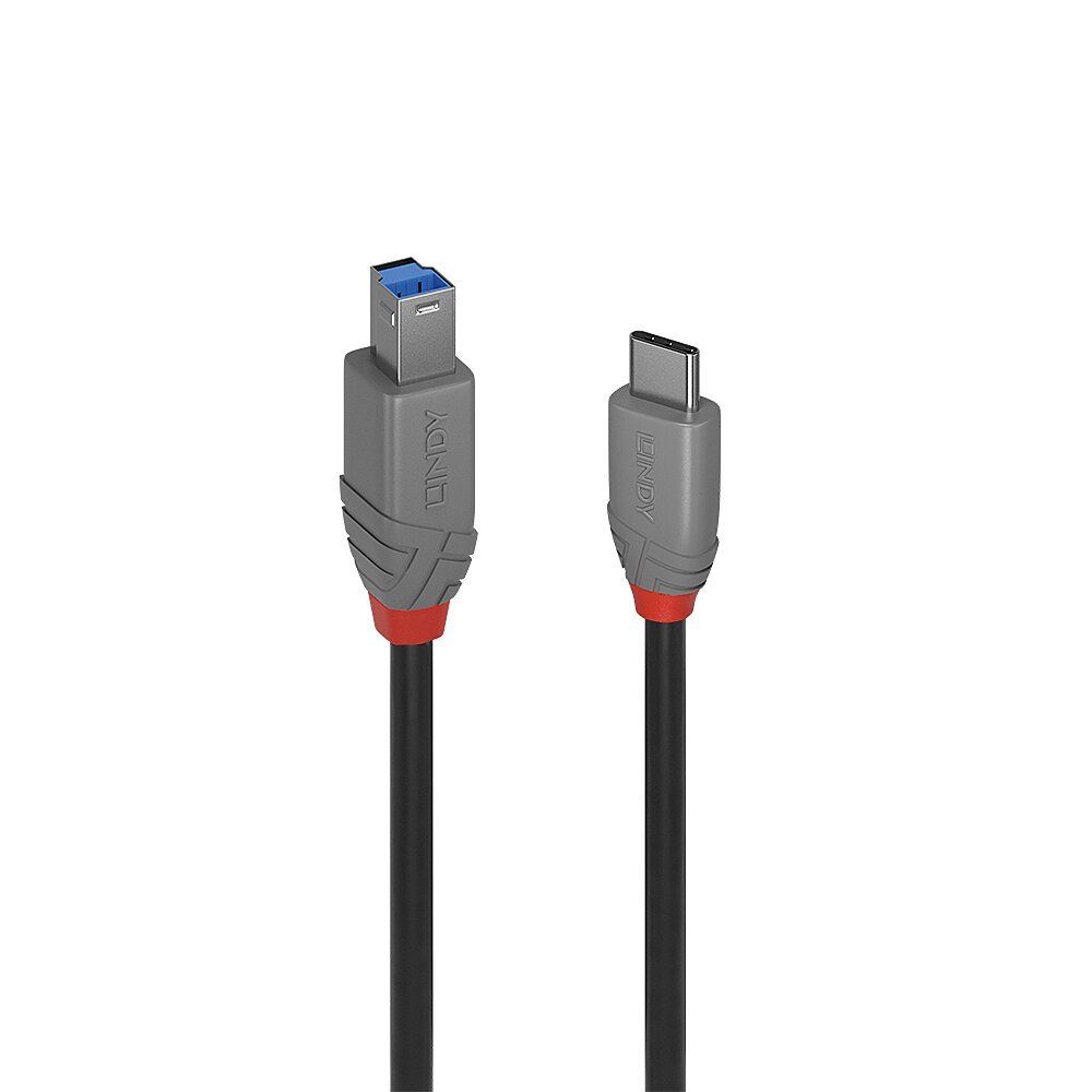 Lindy 3m USB 3.2 Type C to B Cable, Anthra Line - Image 1