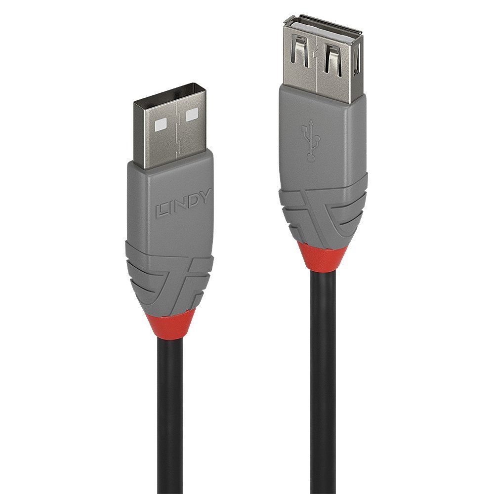 Lindy 0.5m USB 2.0 Type A Extension Cable, Anthra Line - Image 1