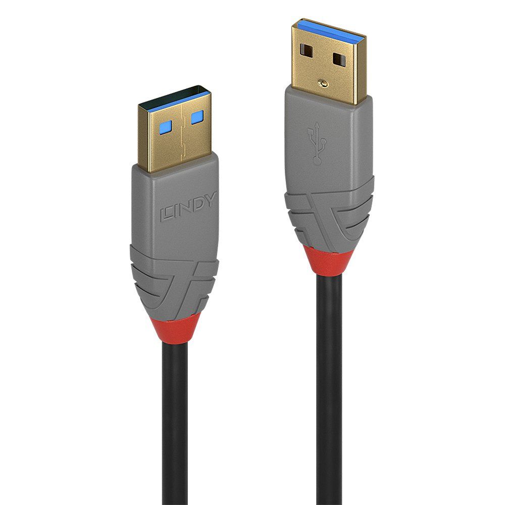 Lindy 5m USB 3.2 Type A Cable, 5Gbps, Anthra Line - Image 1
