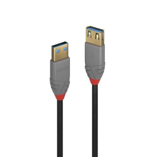 Lindy 0.5m USB 3.2 Type A Extension Cable 5Gbps Anthra Line - Image 1