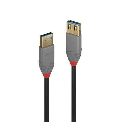 Lindy 0.5m USB 3.2 Type A Extension Cable 5Gbps Anthra Line