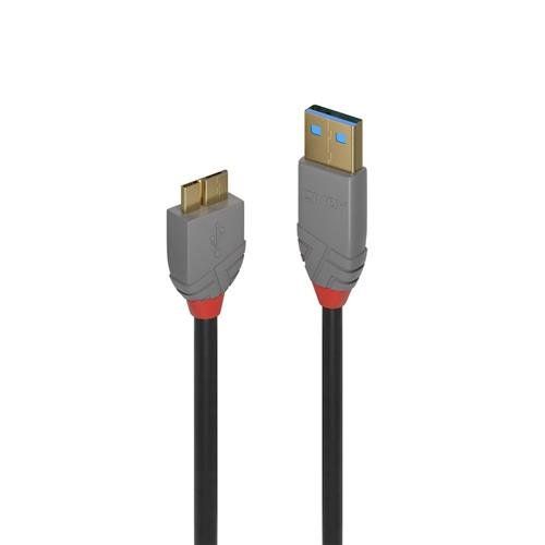 Lindy 1m USB 3.2 Type A to Micro-B Cable 5Gbps Anthra Line - Image 1