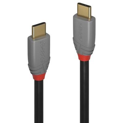 Lindy 0.5m USB 3.2 Type C to C Cable 20Gbps 5A PD Anthra Line