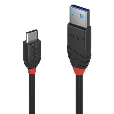 Lindy 1.5m USB 3.2 Type A to C Cable 10Gbps Black Line