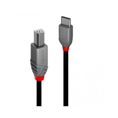 Lindy 3m USB 2.0 Type C to B Cable, Anthra Line