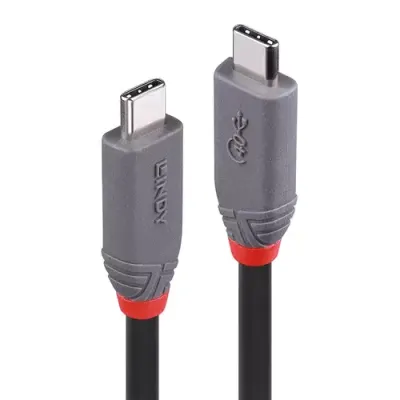 Lindy 0.8m USB 4 Type C Cable, 40Gbps, Anthra Line - Thumbnail 2