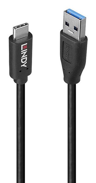 Lindy 36971 USB cable USB 3.2 Gen 2 (3.1 Gen 2) 1 m USB A USB C Black