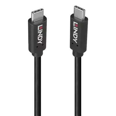 Lindy 36975 USB cable USB 3.2 Gen 2x2 0.5 m USB C Black - Thumbnail 2