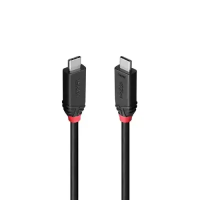 Lindy 1m USB4 240W Type C Cable Black Line - Thumbnail 2