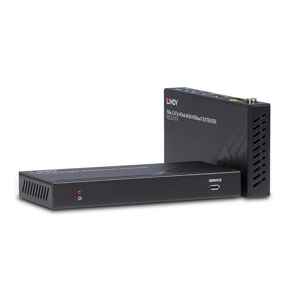 Lindy 150m Cat.6 HDMI 4K60, IR and RS-232 HDBaseT Extender - Image 1