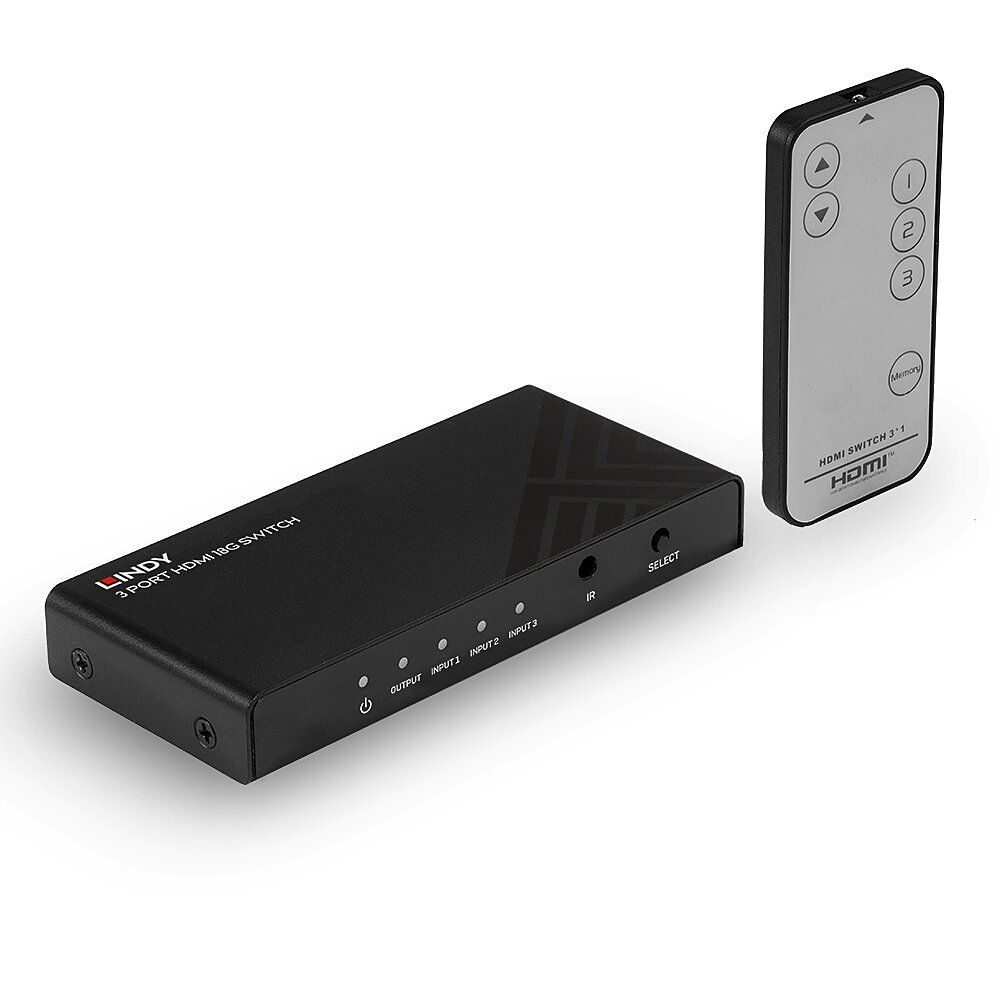 Lindy 3 Port HDMI 18G Switch - Image 1
