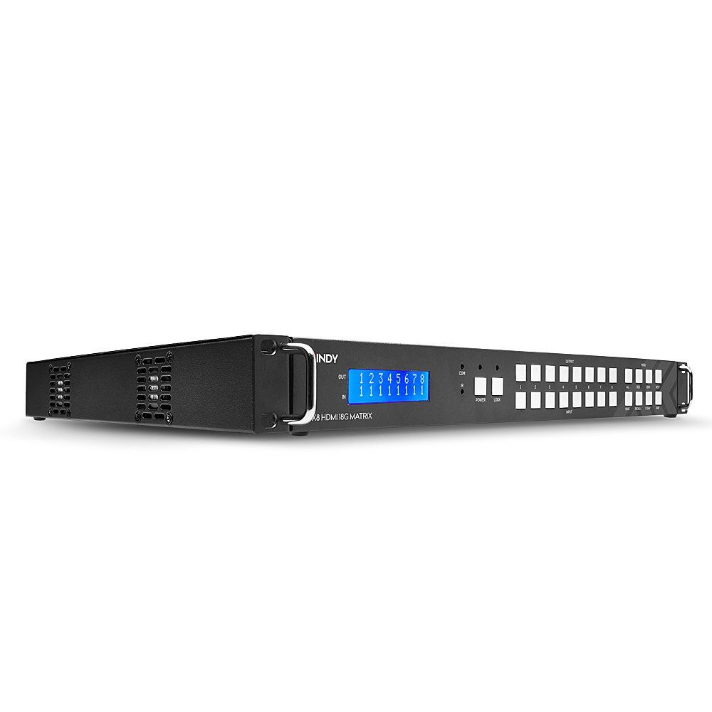 Lindy 8x8 HDMI 18G Matrix with Video Wall Scaling - Image 1